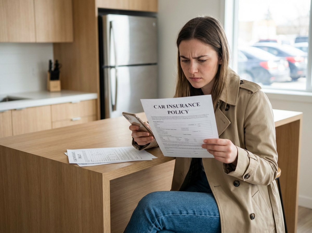 Jeune femme consulte son contrat d